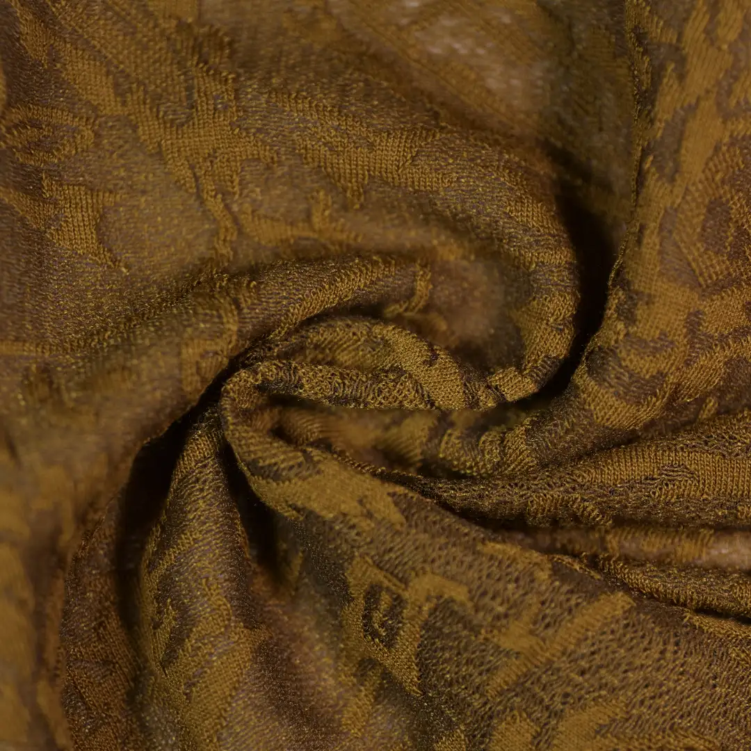 China Fabric for T-Shirt,Over Shirt,Backless Beach Dress Jacquard Knit Fabric Polyester Nylon coffee color buy from China wholesaler bulk order at wholesale price free worldwide shipping Alibaba