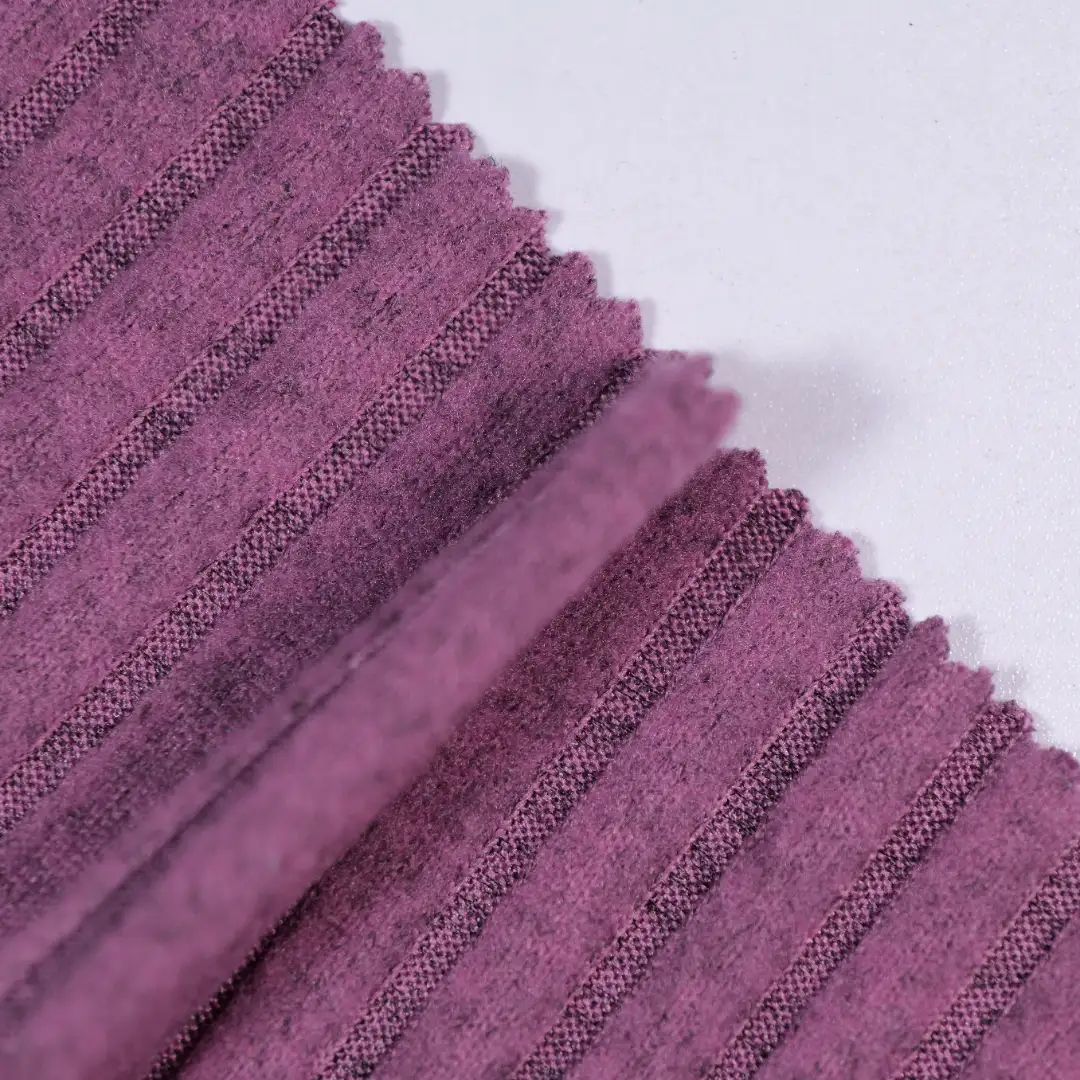 China Fabric for Skirt,Long Sleeve Base Layer Top,Womens High Neck Tight Layer Top Fleece Knit Fabric Polyester Spandex DARK PURPLE color buy from China wholesaler bulk order at wholesale price free worldwide shipping Alibaba