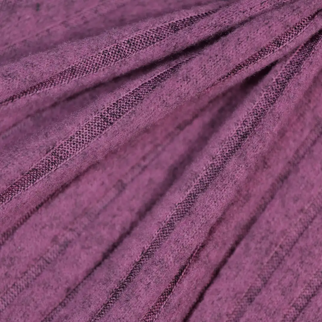 China Fabric for Skirt,Long Sleeve Base Layer Top,Womens High Neck Tight Layer Top Fleece Knit Fabric Polyester Spandex DARK PURPLE color buy from China wholesaler bulk order at wholesale price free worldwide shipping Alibaba