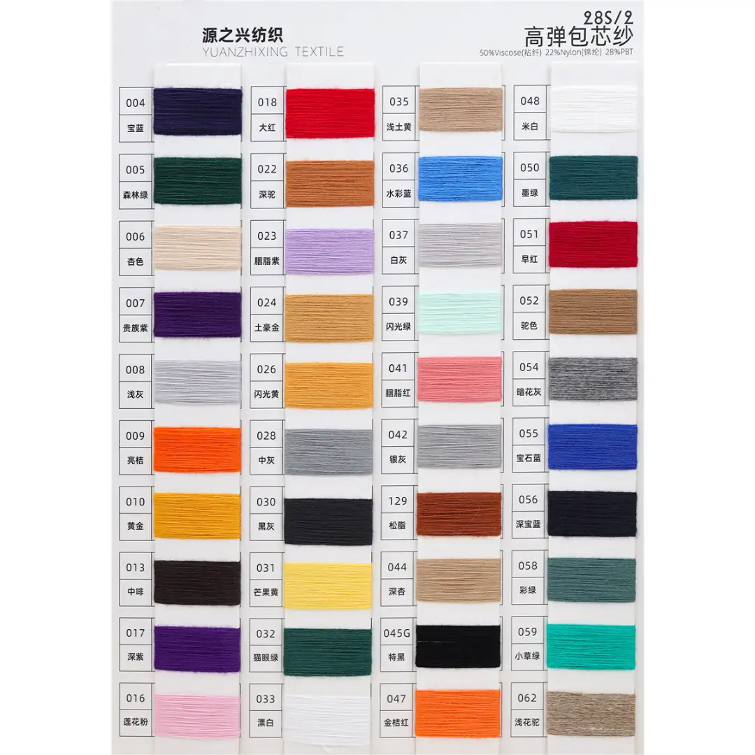 China Yarn for Polo T-shirt (Sweater),Crew Neck Pullover (Sweater),Half-Zipper Cardigan (Sweater) Core Spun Yarn Regular Yarn Viscose Nylon Polyester green color buy from China wholesaler bulk order at wholesale price free worldwide shipping Alibaba