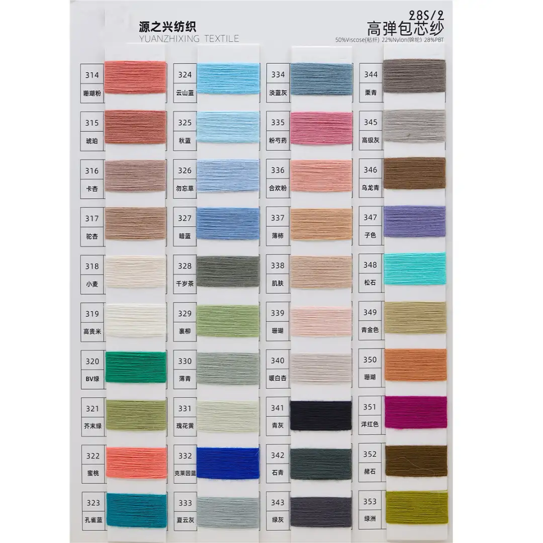 China Yarn for Polo T-shirt (Sweater),Crew Neck Pullover (Sweater),Half-Zipper Cardigan (Sweater) Core Spun Yarn Regular Yarn Viscose Nylon Polyester green color buy from China wholesaler bulk order at wholesale price free worldwide shipping Alibaba