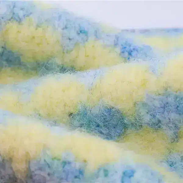 China Yarn for Half-Zipper Cardigan (Sweater),Knitted Jacket (Sweater),Knitted Trousers (Sweater) Air Spun Yarn Fancy Yarn Recycled Polyester Acrylic Wool Nylon Elastane yellow  aqua color buy from China wholesaler bulk order at wholesale price free worldwide shipping Alibaba