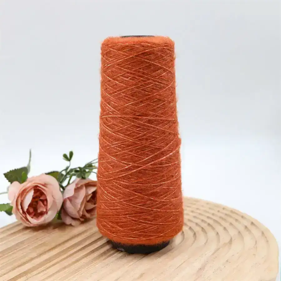 China Yarn for Half-Zipper Cardigan (Sweater),Knitted Jacket (Sweater),Hoodie  (Sweater) Air Spun Yarn Fancy Yarn Recycled Polyester Acrylic Nylon Wool apricot  grey color buy from China wholesaler bulk order at wholesale price free worldwide shipping Alibaba