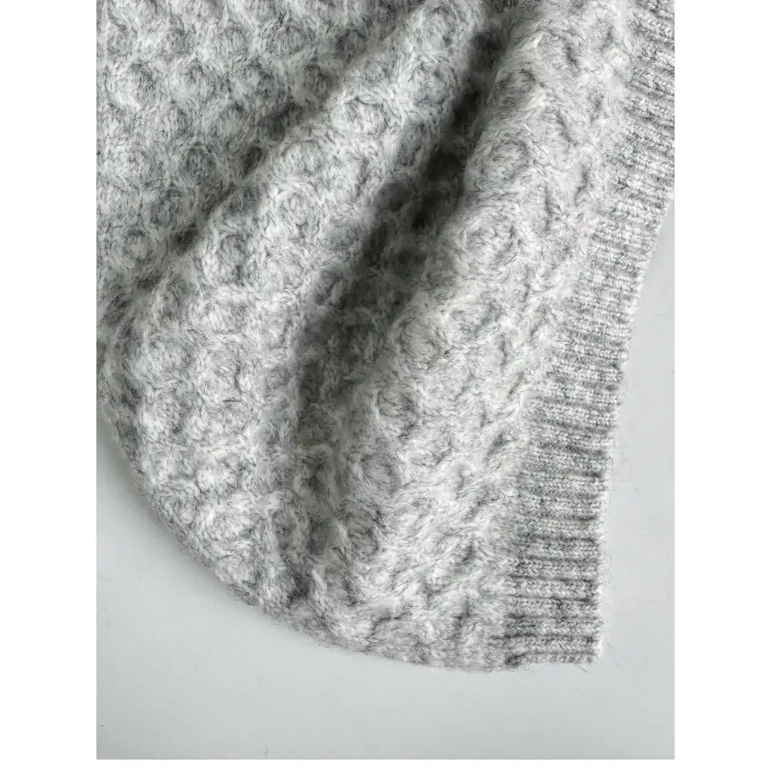 China Yarn for Half-Zipper Cardigan (Sweater),Knitted Jacket (Sweater),Hoodie  (Sweater) Air Spun Yarn Fancy Yarn Recycled Polyester Polyester Acrylic Nylon Wool Light gray with flowers color buy from China wholesaler bulk order at wholesale price free worldwide shipping Alibaba