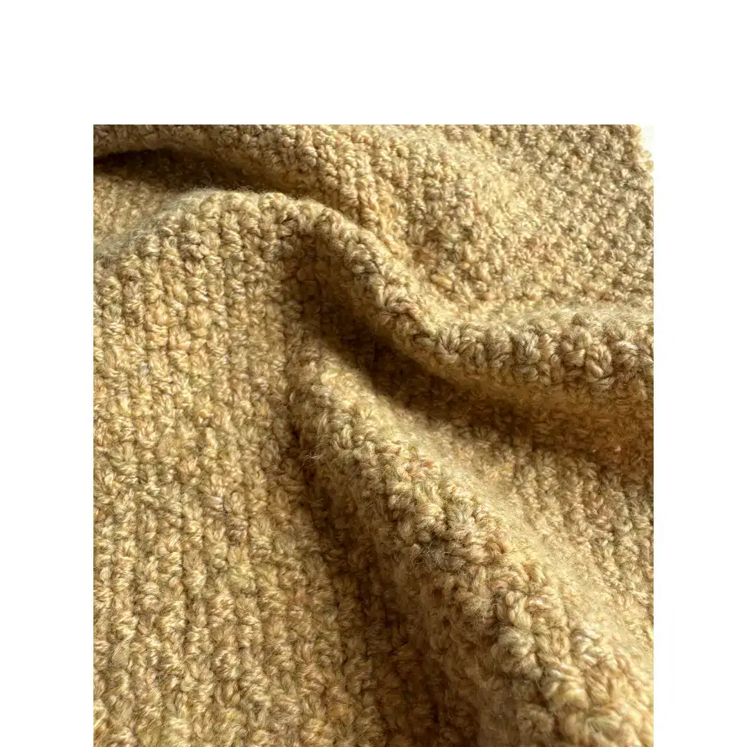 China Yarn for Open Cardigan (Sweater),Round Neck Pullover (Sweater),Hoodie  (Sweater) Mossy Yarn Fancy Yarn Recycled Polyester BCI Cotton Spandex khaki color buy from China wholesaler bulk order at wholesale price free worldwide shipping Alibaba