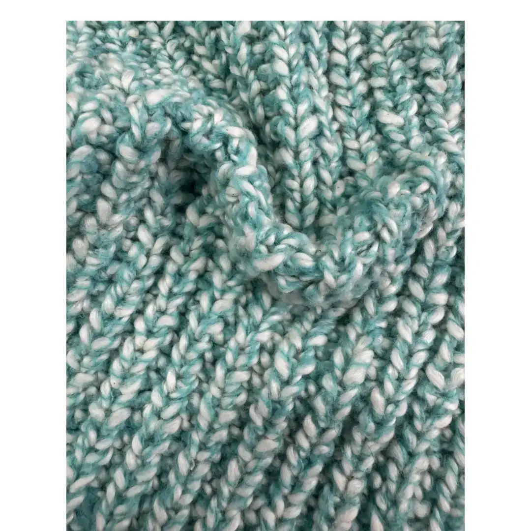 China Yarn for Crop Top Pullover (Sweater),Dresses (Cardigan Open) (Sweater) Mossy Yarn Fancy Yarn BCI Cotton Recycled Polyester Spandex Lake Blue color buy from China wholesaler bulk order at wholesale price free worldwide shipping Alibaba