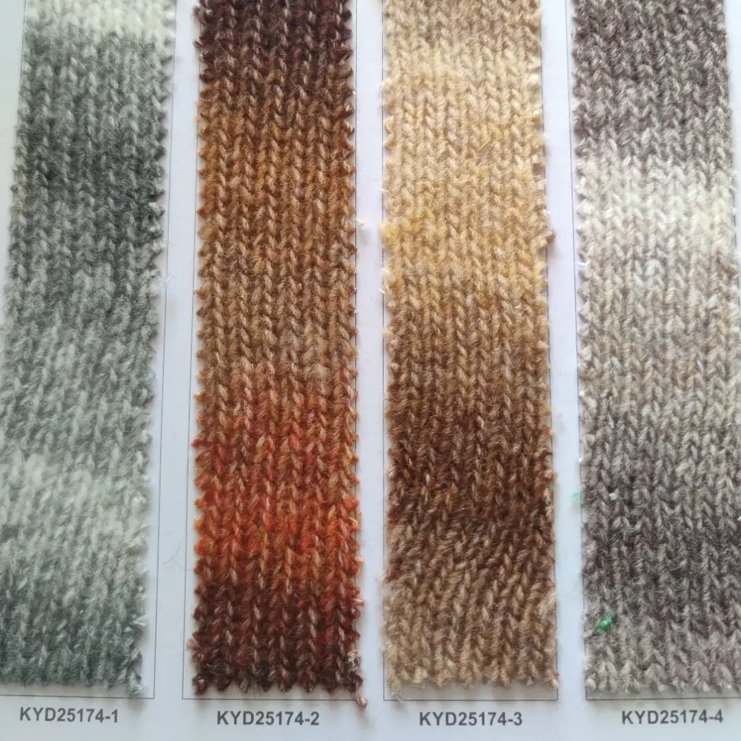 China Yarn for Half-Zipper Cardigan (Sweater),Knitted Trousers (Sweater),Knitted Jacket (Sweater) Air Spun Yarn Fancy Yarn Recycled Acrylic Recycled Polyester RWS Wool 橙紫渐变 color buy from China wholesaler bulk order at wholesale price free worldwide shipping Alibaba