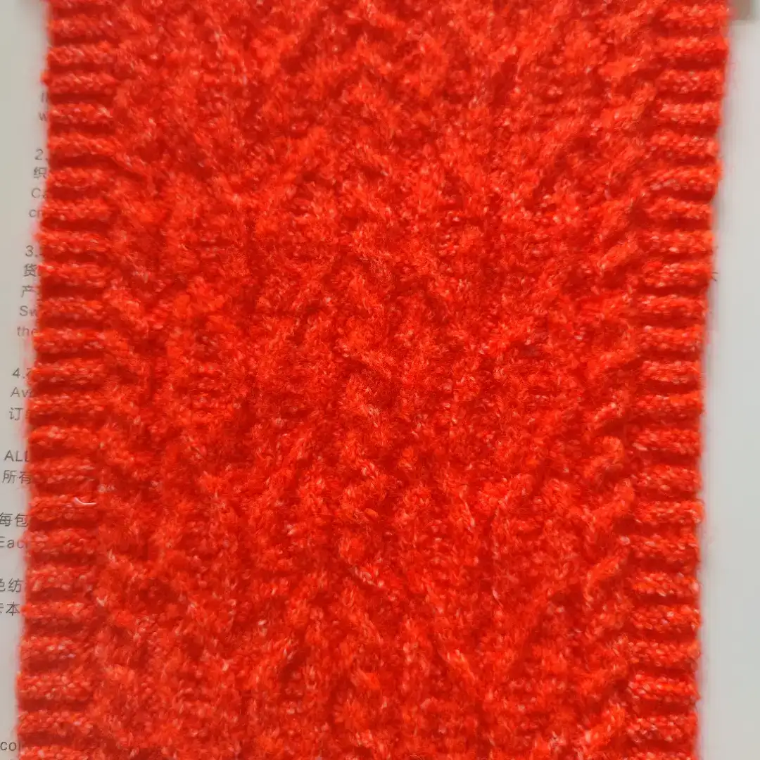 China Yarn for Half-Zipper Cardigan (Sweater),Crew Neck Pullover (Sweater),Polo T-shirt (Sweater) Mossy Yarn Fancy Yarn Recycled Polyester Recycled Acrylic RWS Wool Spandex orange red color buy from China wholesaler bulk order at wholesale price free worldwide shipping Alibaba