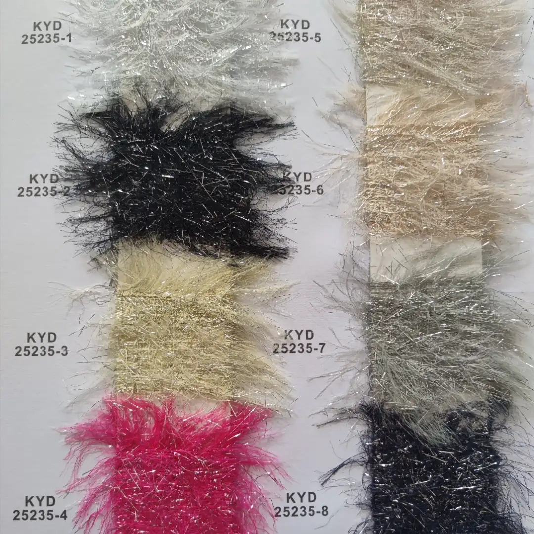 China Yarn for Dresses (Cardigan Button) (Sweater),Ladies Vest (Sweater)  Feather Yarn Fancy Yarn Lurex Recycled Nylon 黑白 color buy from China wholesaler bulk order at wholesale price free worldwide shipping Alibaba