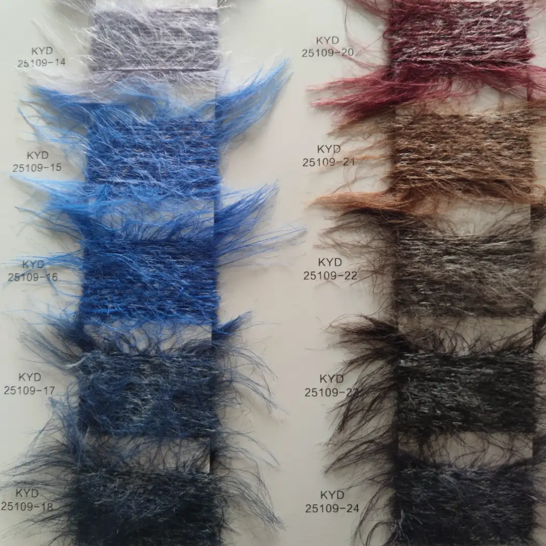 China Yarn for Sweaters Feather Yarn Fancy Yarn Recycled Nylon Polyamide Polyester 玫红白 color buy from China wholesaler bulk order at wholesale price free worldwide shipping Alibaba