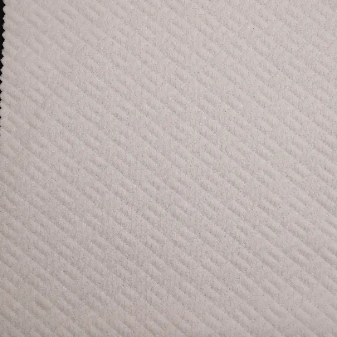 China Fabric for Jackets,Blazer,Bomber jacket Polyester Jacquard Synthetic Woven Fabric Polyester Spandex White color buy from China wholesaler bulk order at wholesale price free worldwide shipping Alibaba