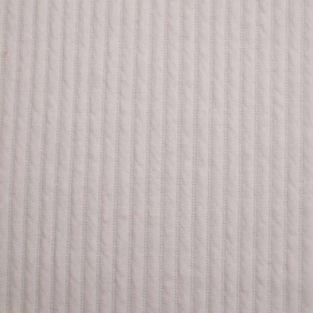 China Fabric for Jackets,Blazer,Bomber jacket Weft Jacquard Knit Fabric Polyester White color buy from China wholesaler bulk order at wholesale price free worldwide shipping Alibaba