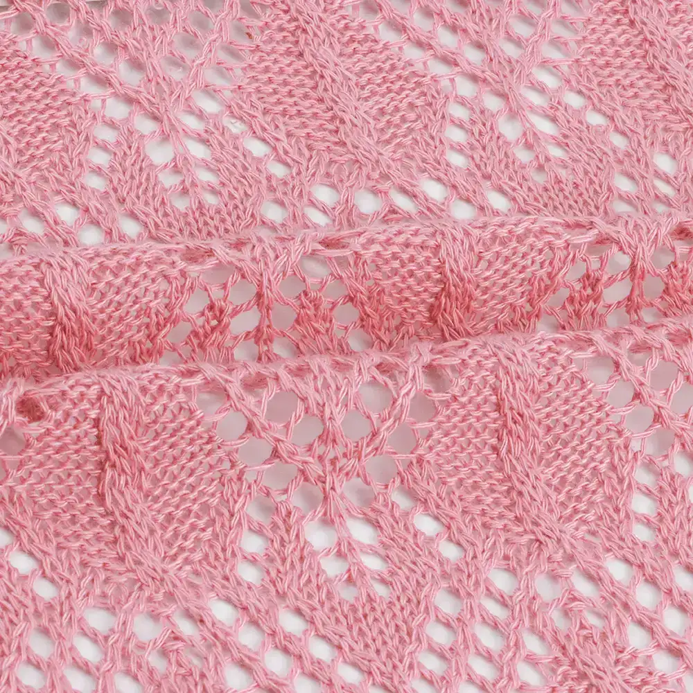 China Fabric for Dresses (Pullover) (Sweater) Weft Jacquard Knit Fabric Polyester Solid-Pink color buy from China wholesaler bulk order at wholesale price free worldwide shipping Alibaba