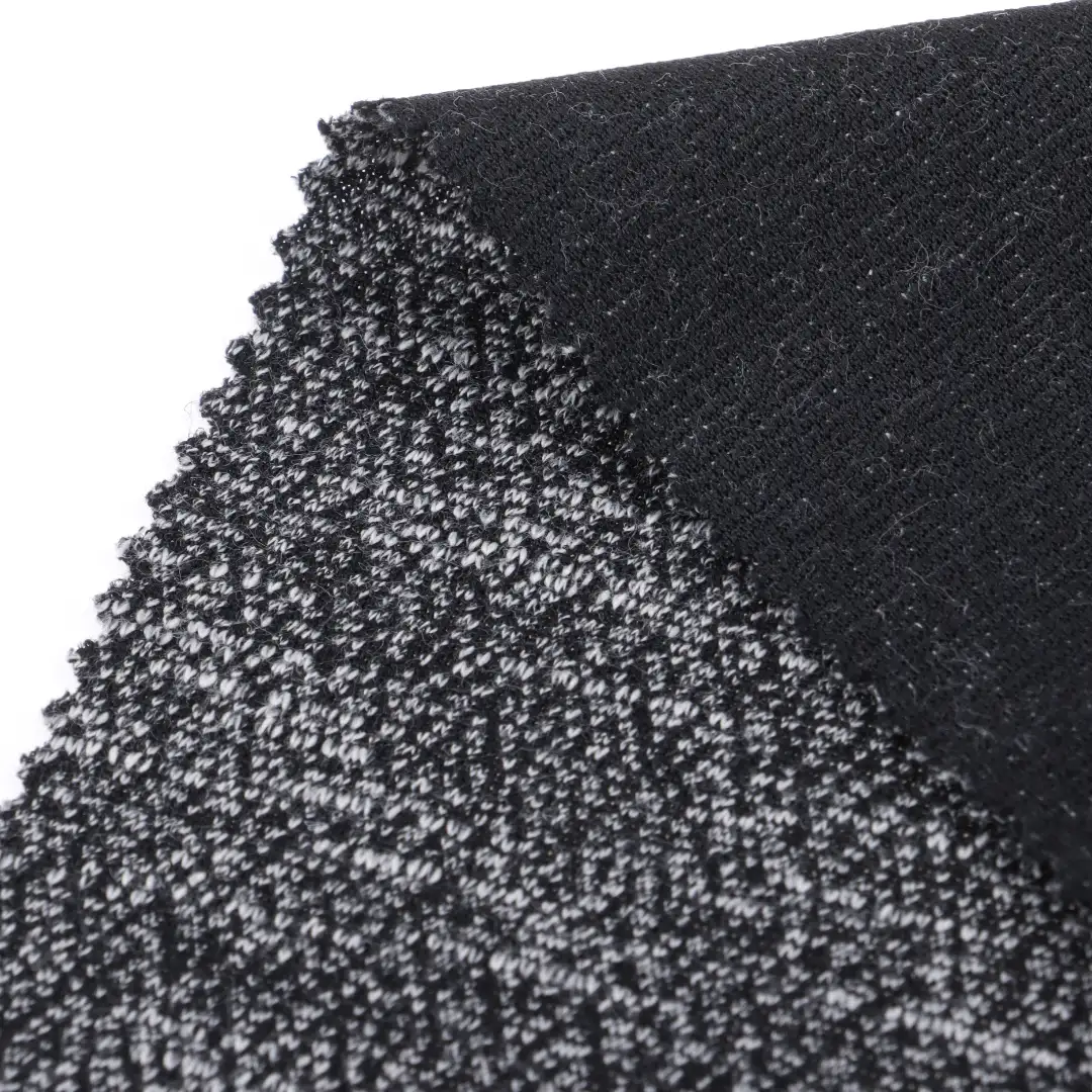 China Fabric  Weft Jacquard Knit Fabric Polyester Viscose BLACK color buy from China wholesaler bulk order at wholesale price free worldwide shipping Alibaba