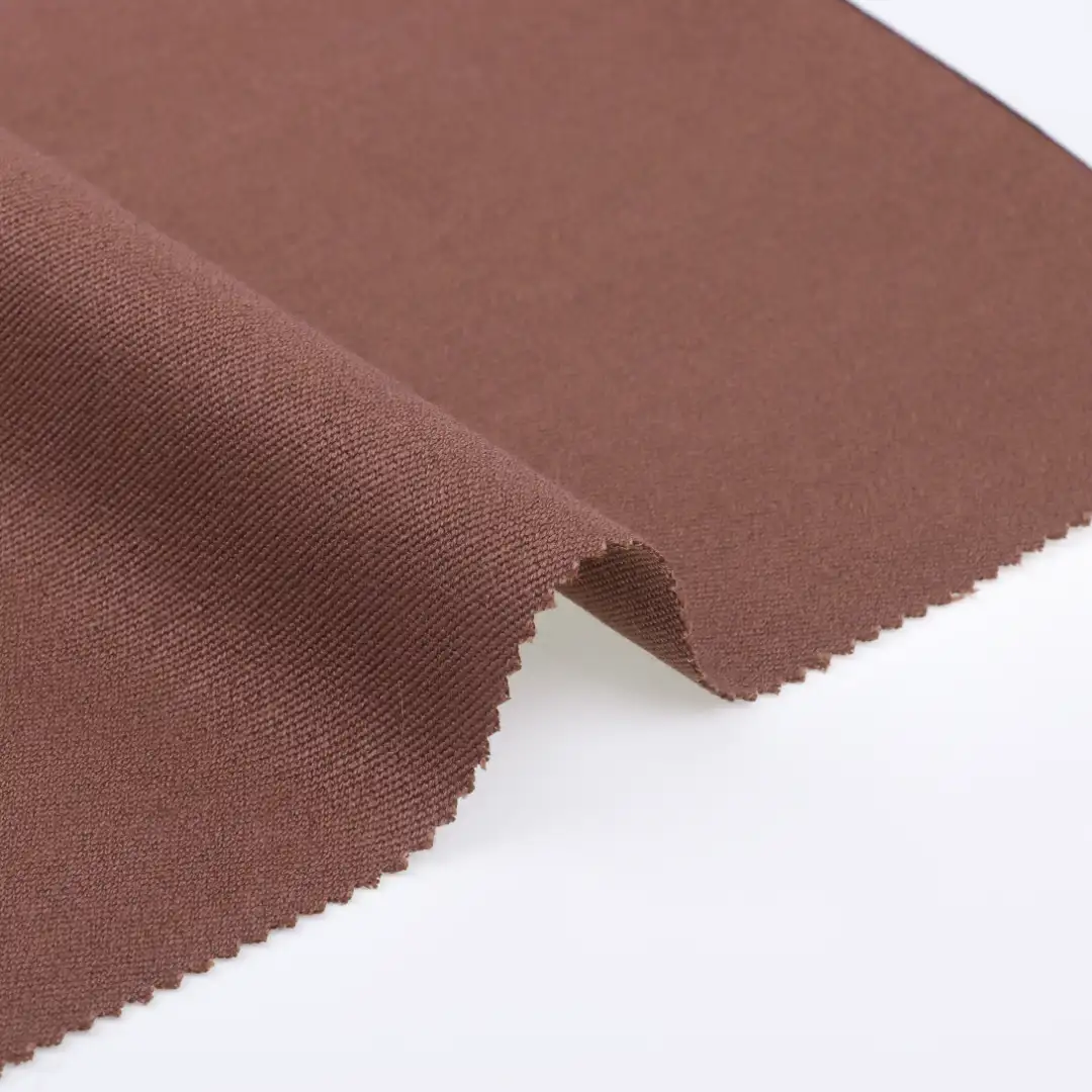 China Fabric  Polyester/Rayon Plain Woven Blended Fabric Polyester Rayon Spandex Brown-46# color buy from China wholesaler bulk order at wholesale price free worldwide shipping Alibaba