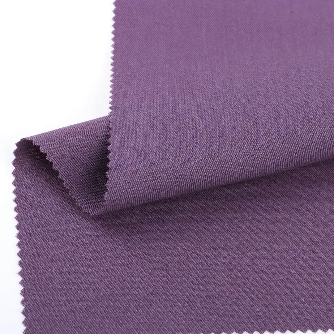 China Fabric  Polyester/Rayon Plain Woven Blended Fabric Rayon Polyester Spandex Deep Purple -105# color buy from China wholesaler bulk order at wholesale price free worldwide shipping Alibaba