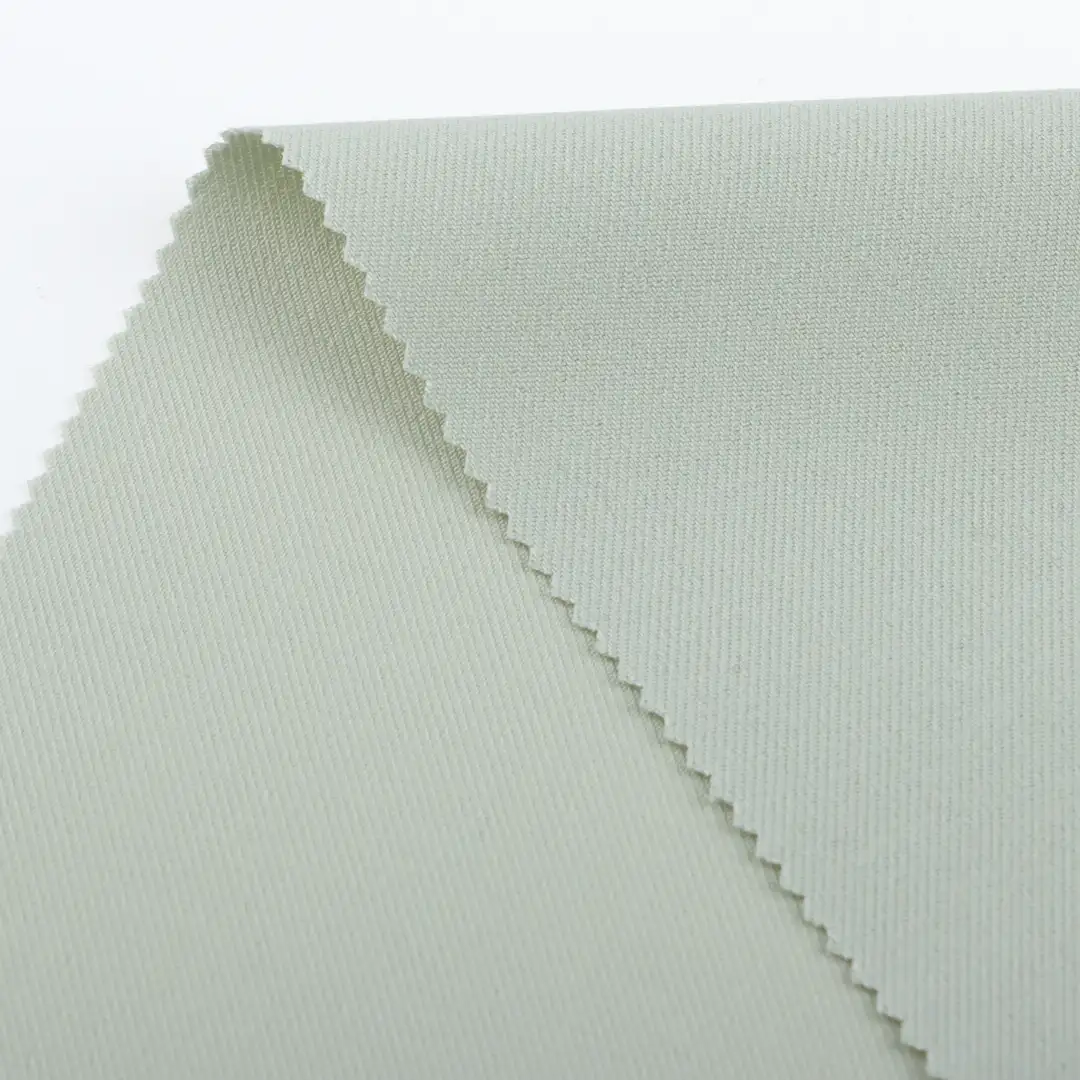 China Fabric  Polyester/Rayon Plain Woven Blended Fabric Polyester Rayon Spandex Light Olive color buy from China wholesaler bulk order at wholesale price free worldwide shipping Alibaba