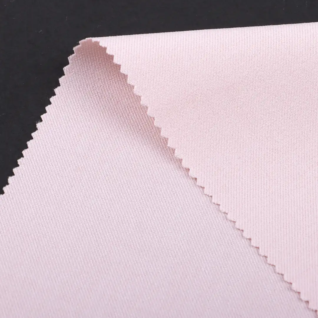 China Fabric  Polyester Twill Lining Fabric Synthetic Woven Fabric Polyester Spandex Pink-55# color buy from China wholesaler bulk order at wholesale price free worldwide shipping Alibaba