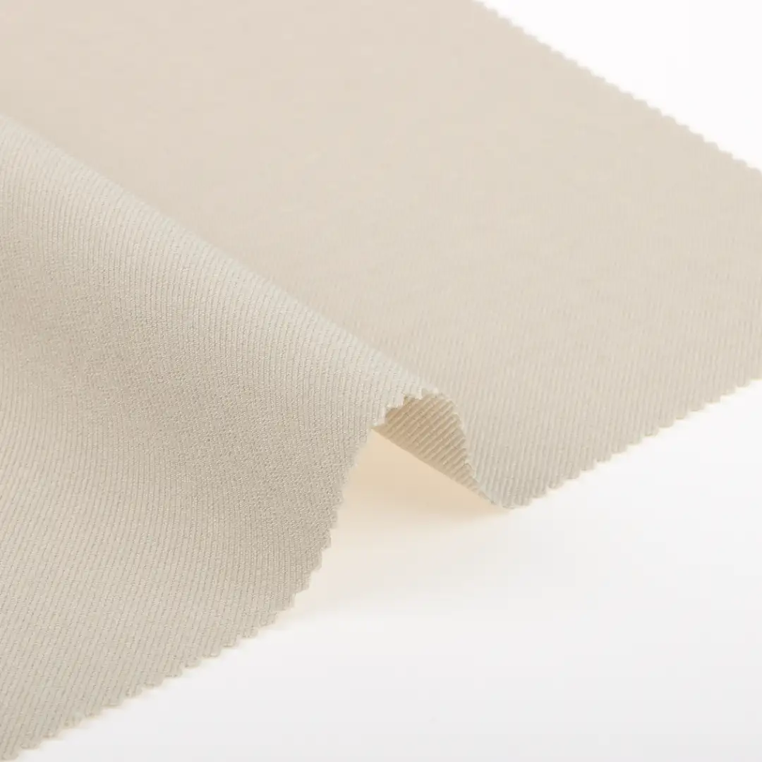 China Fabric  Polyester Twill Lining Fabric Synthetic Woven Fabric Polyester Spandex Light Khaki color buy from China wholesaler bulk order at wholesale price free worldwide shipping Alibaba