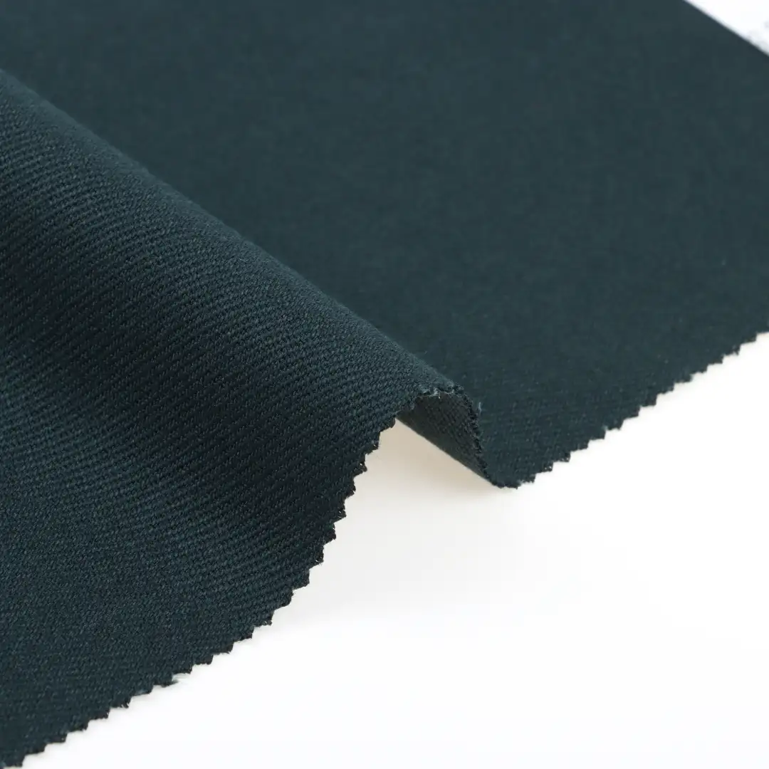 China Fabric  Polyester/Rayon Twill Woven Blended Fabric Polyester Rayon Spandex GREEN BLACK-11# color buy from China wholesaler bulk order at wholesale price free worldwide shipping Alibaba