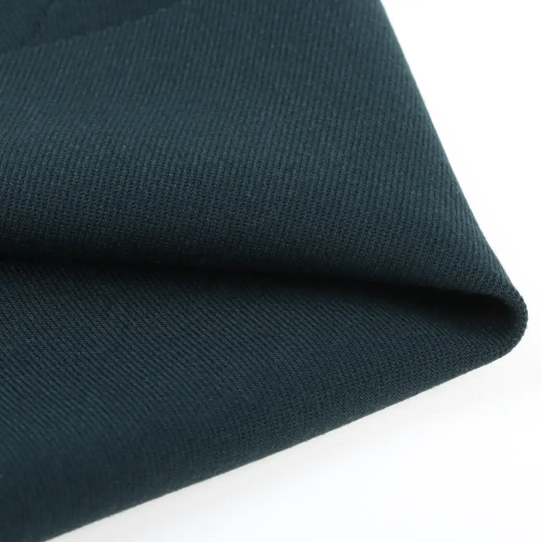 China Fabric  Polyester/Rayon Twill Woven Blended Fabric Polyester Rayon Spandex GREEN BLACK-11# color buy from China wholesaler bulk order at wholesale price free worldwide shipping Alibaba