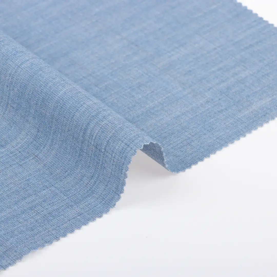 China Fabric  Polyester/Rayon Plain Woven Blended Fabric Polyester Rayon Linen Spandex Blue-12# color buy from China wholesaler bulk order at wholesale price free worldwide shipping Alibaba