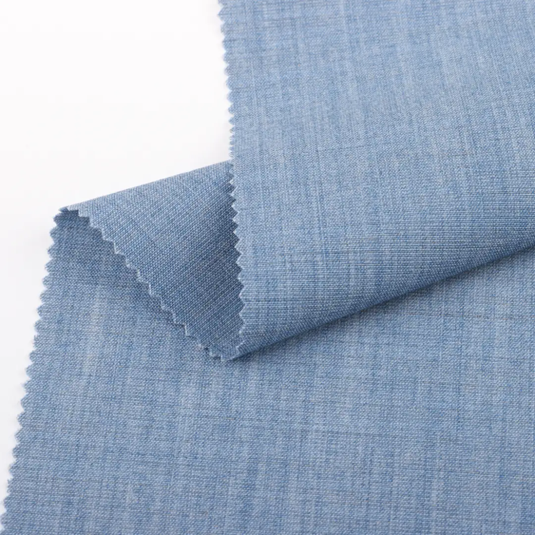 China Fabric  Polyester/Rayon Plain Woven Blended Fabric Polyester Rayon Linen Spandex Blue-12# color buy from China wholesaler bulk order at wholesale price free worldwide shipping Alibaba