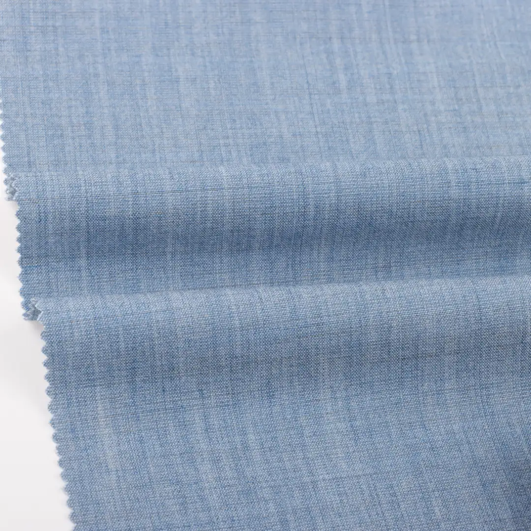 China Fabric  Polyester/Rayon Plain Woven Blended Fabric Polyester Rayon Linen Spandex Blue-12# color buy from China wholesaler bulk order at wholesale price free worldwide shipping Alibaba