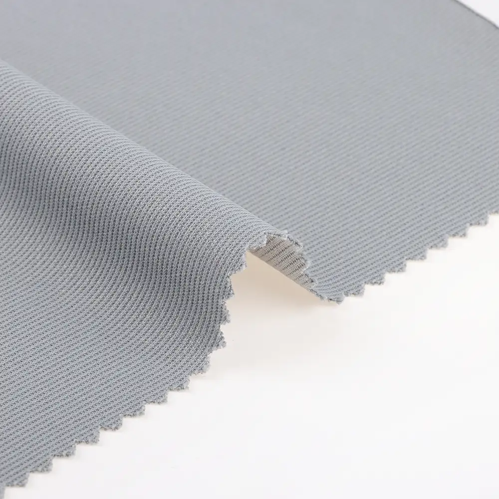 China Fabric for Tank Top,Crop Top,Hoodie Rib Knit Fabric Polyester GREY color buy from China wholesaler bulk order at wholesale price free worldwide shipping Alibaba