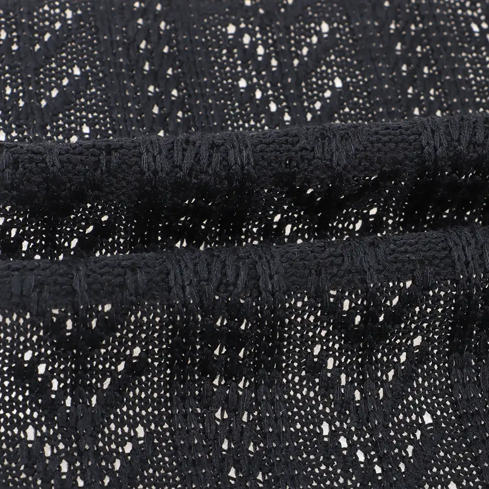 China Fabric for Blazer Weft Jacquard Knit Fabric Polyester BLACK color buy from China wholesaler bulk order at wholesale price free worldwide shipping Alibaba