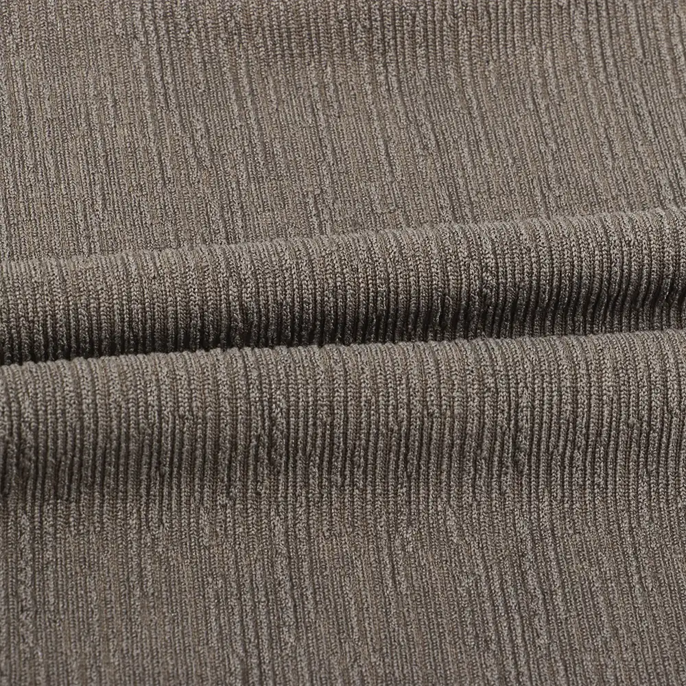 China Fabric for Blouse Weft Jacquard Knit Fabric Polyester Elastane coffee color buy from China wholesaler bulk order at wholesale price free worldwide shipping Alibaba