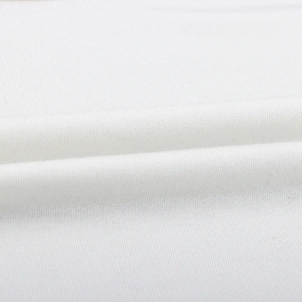 China Fabric for T-Shirt,Blouse French Terry Knit Fabric Polyester Elastane raw white color buy from China wholesaler bulk order at wholesale price free worldwide shipping Alibaba