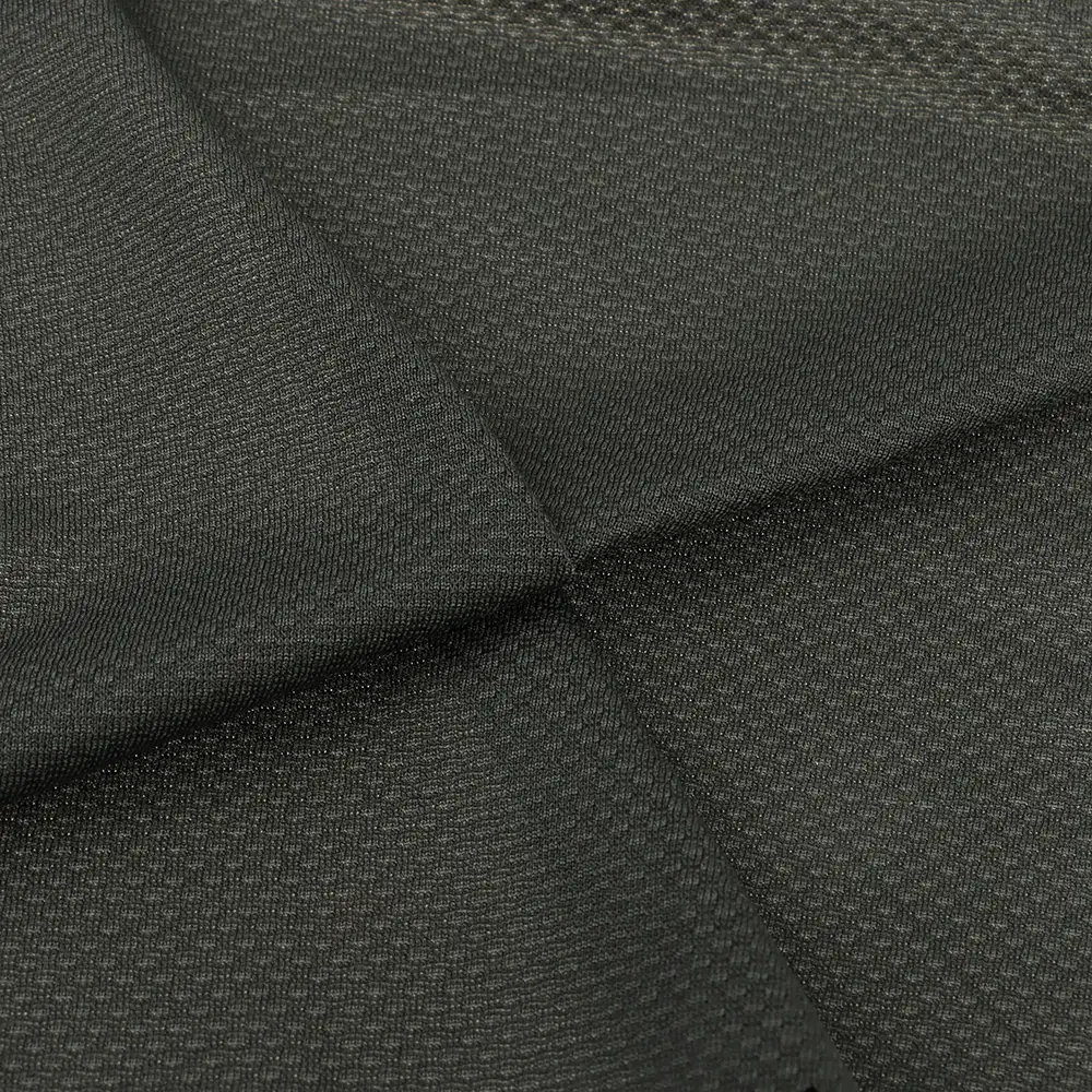 China Fabric for T-Shirt Birdeye Mesh Knit Fabric Polyester Elastane green color buy from China wholesaler bulk order at wholesale price free worldwide shipping Alibaba