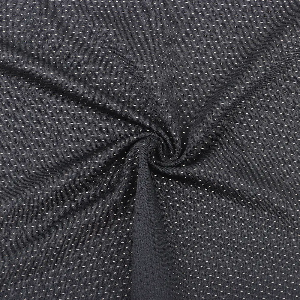 China Fabric for T-Shirt Mesh Knit Fabric Polyester Elastane black color buy from China wholesaler bulk order at wholesale price free worldwide shipping Alibaba