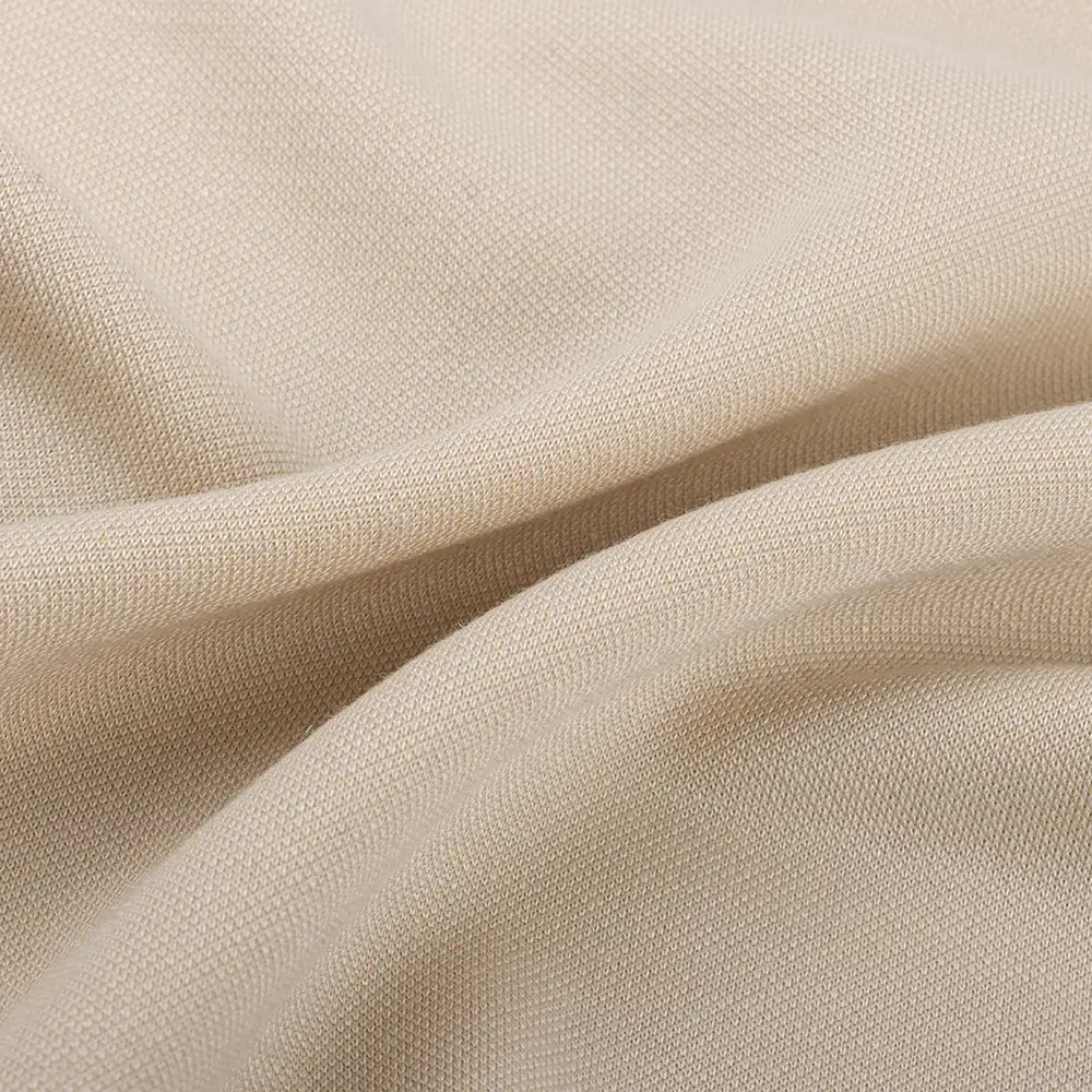 China Fabric for T-Shirt Single Jersey Knit Fabric Rayon Polyester off-white color buy from China wholesaler bulk order at wholesale price free worldwide shipping Alibaba