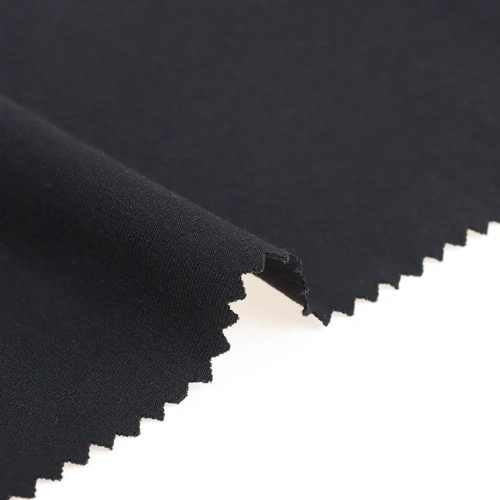 China Fabric for T-Shirt Single Jersey Knit Fabric Modal Cotton Elastane black color buy from China wholesaler bulk order at wholesale price free worldwide shipping Alibaba