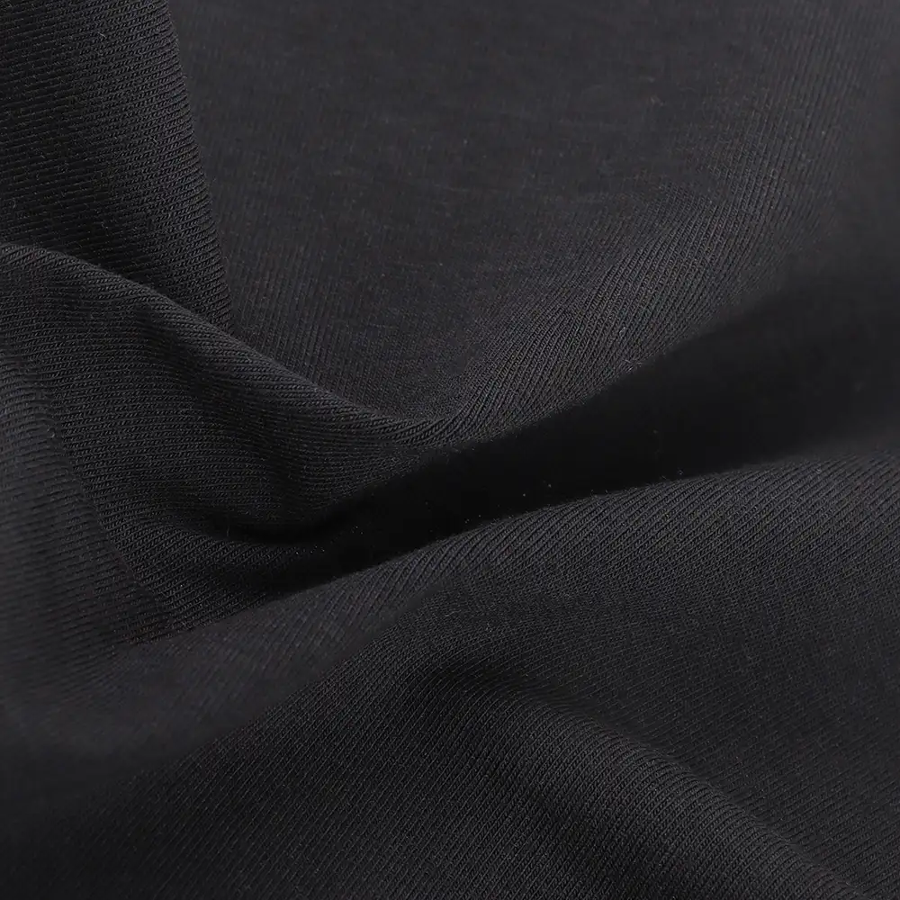 China Fabric for T-Shirt Single Jersey Knit Fabric Modal Cotton Elastane black color buy from China wholesaler bulk order at wholesale price free worldwide shipping Alibaba