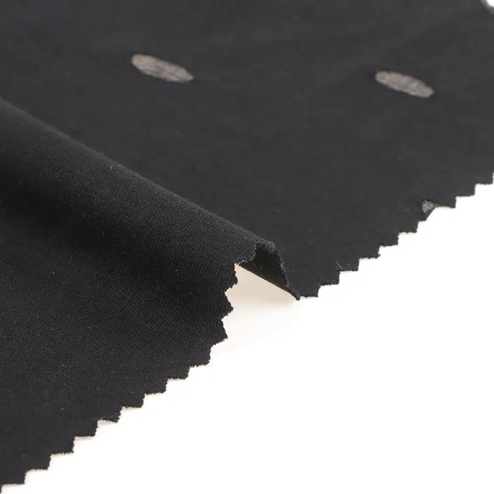 China Fabric for T-Shirt Single Jersey Knit Fabric Cotton Polyester black color buy from China wholesaler bulk order at wholesale price free worldwide shipping Alibaba