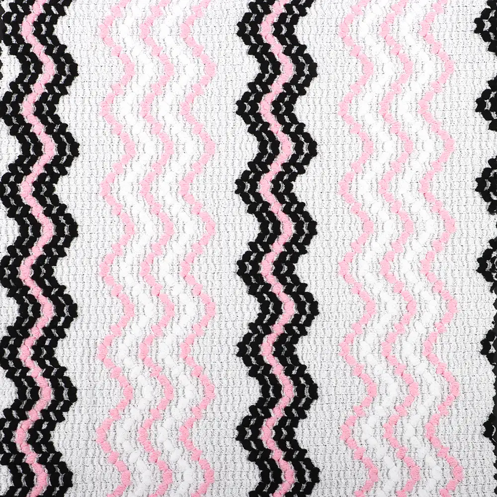 China Fabric for T-Shirt Weft Jacquard Knit Fabric Polyester Elastane Pinky /white/ black color buy from China wholesaler bulk order at wholesale price free worldwide shipping Alibaba