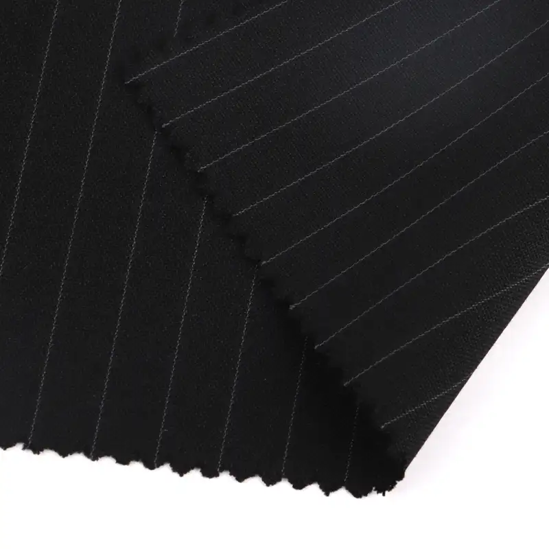 China Fabric  Polyester/Rayon Plain Woven Blended Fabric Polyester Rayon Spandex Black color buy from China wholesaler bulk order at wholesale price free worldwide shipping Alibaba