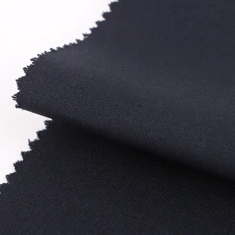 China Fabric  Polyester/Rayon Plain Woven Blended Fabric Polyester Rayon Spandex Dark Navy color buy from China wholesaler bulk order at wholesale price free worldwide shipping Alibaba