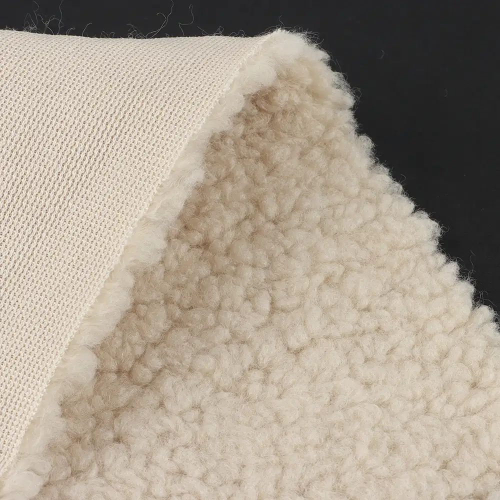 China Fabric  Fleece Knit Fabric Beige color buy in China wholesaler bulk order at wholesale price free worldwide shipping Alibaba