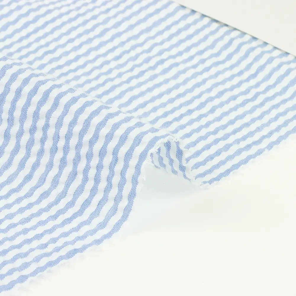 China Fabric  TC Yarn Dye Woven Blended Fabric Blue and white color buy in China wholesaler bulk order at wholesale price free worldwide shipping Alibaba