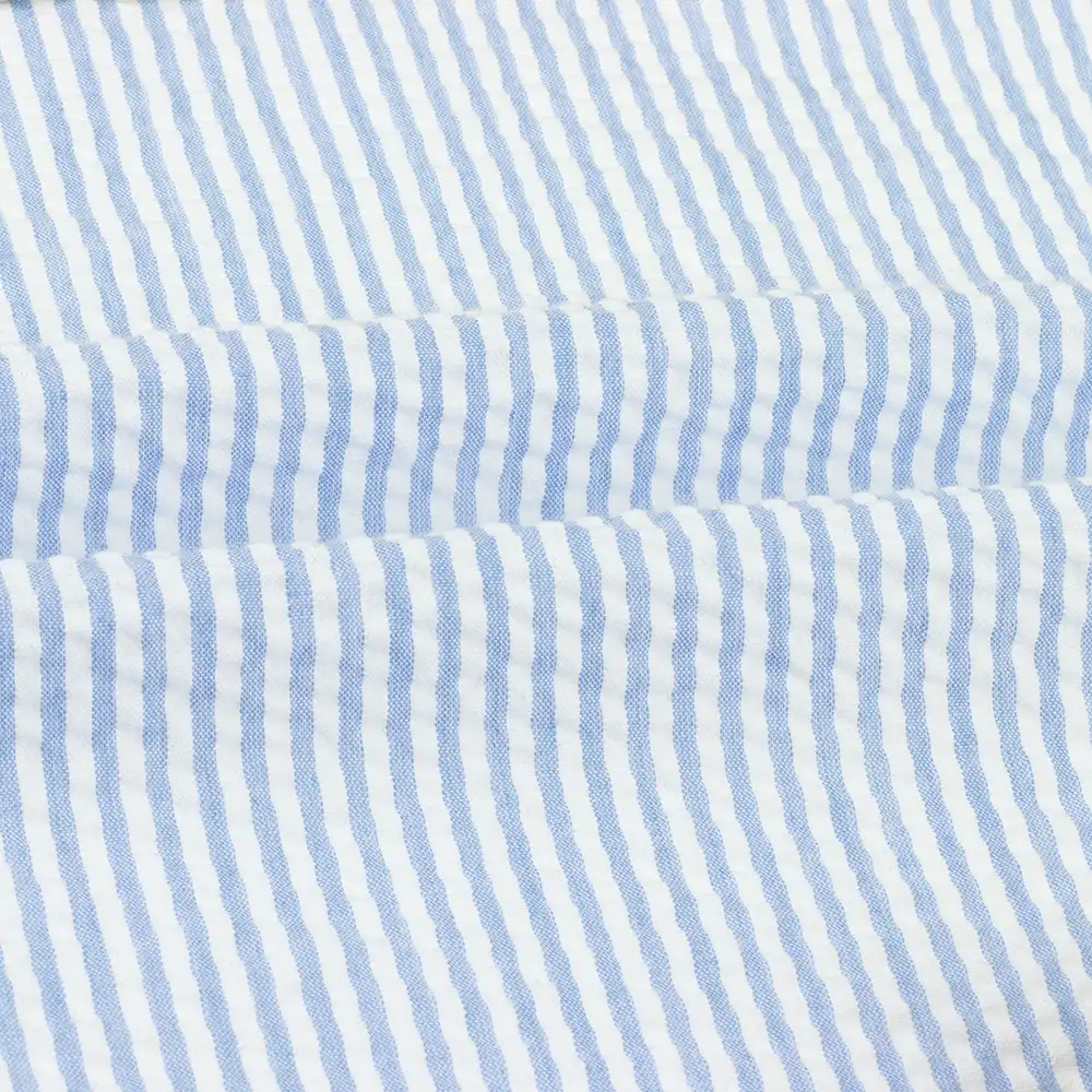 China Fabric  TC Yarn Dye Woven Blended Fabric Blue and white color buy in China wholesaler bulk order at wholesale price free worldwide shipping Alibaba