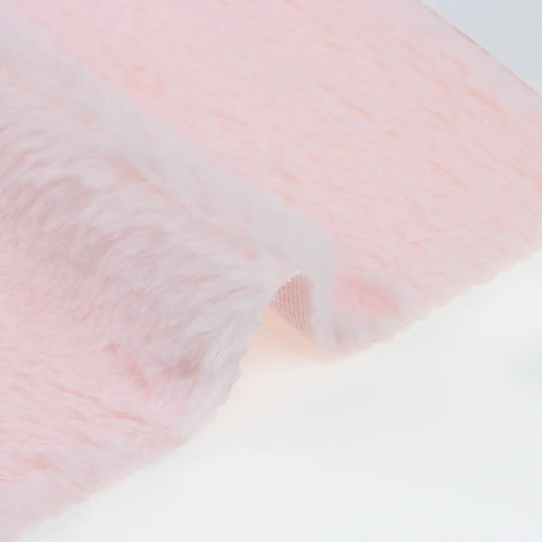 China Fabric for Overcoat,Bomber Jacket,Trench Coat Fake Fur Knit Fabric Polyester Pink color buy from China wholesaler bulk order at wholesale price free worldwide shipping Alibaba