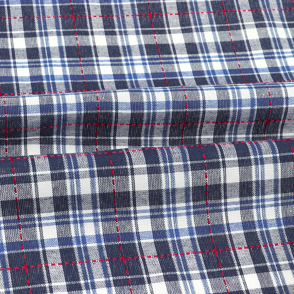 China Fabric for Blouse,Skirt,Crop Top Cotton Poplin Natural Woven Fabric Cotton Polyester Blue and white color buy from China wholesaler bulk order at wholesale price free worldwide shipping Alibaba