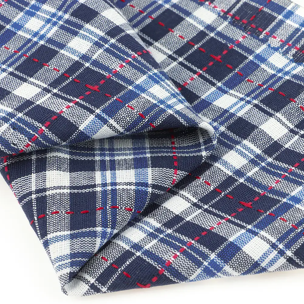 China Fabric for Blouse,Skirt,Crop Top Cotton Poplin Natural Woven Fabric Cotton Polyester Blue and white color buy from China wholesaler bulk order at wholesale price free worldwide shipping Alibaba