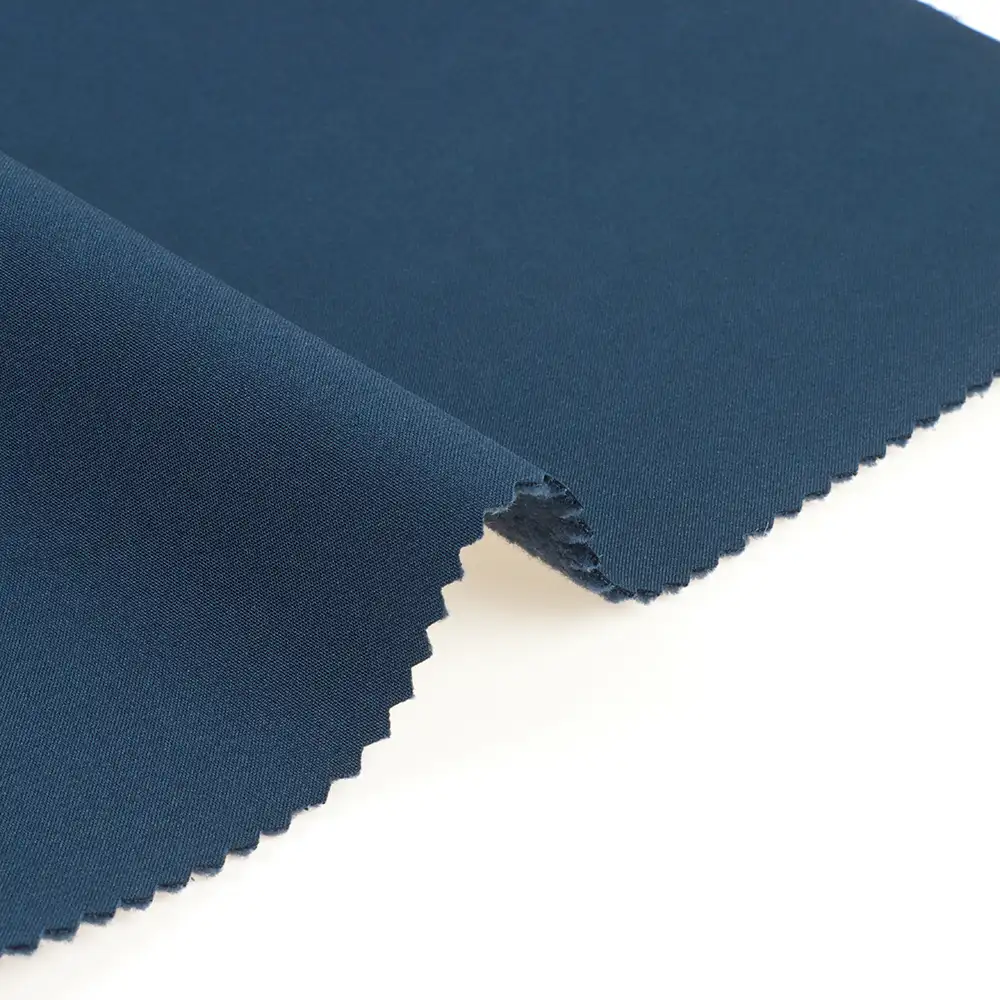 China Fabric  Four Stretch Woven Bonded With Polar Fleece Synthetic Woven Fabric Polyester Dark Navy color buy from China wholesaler bulk order at wholesale price free worldwide shipping Alibaba