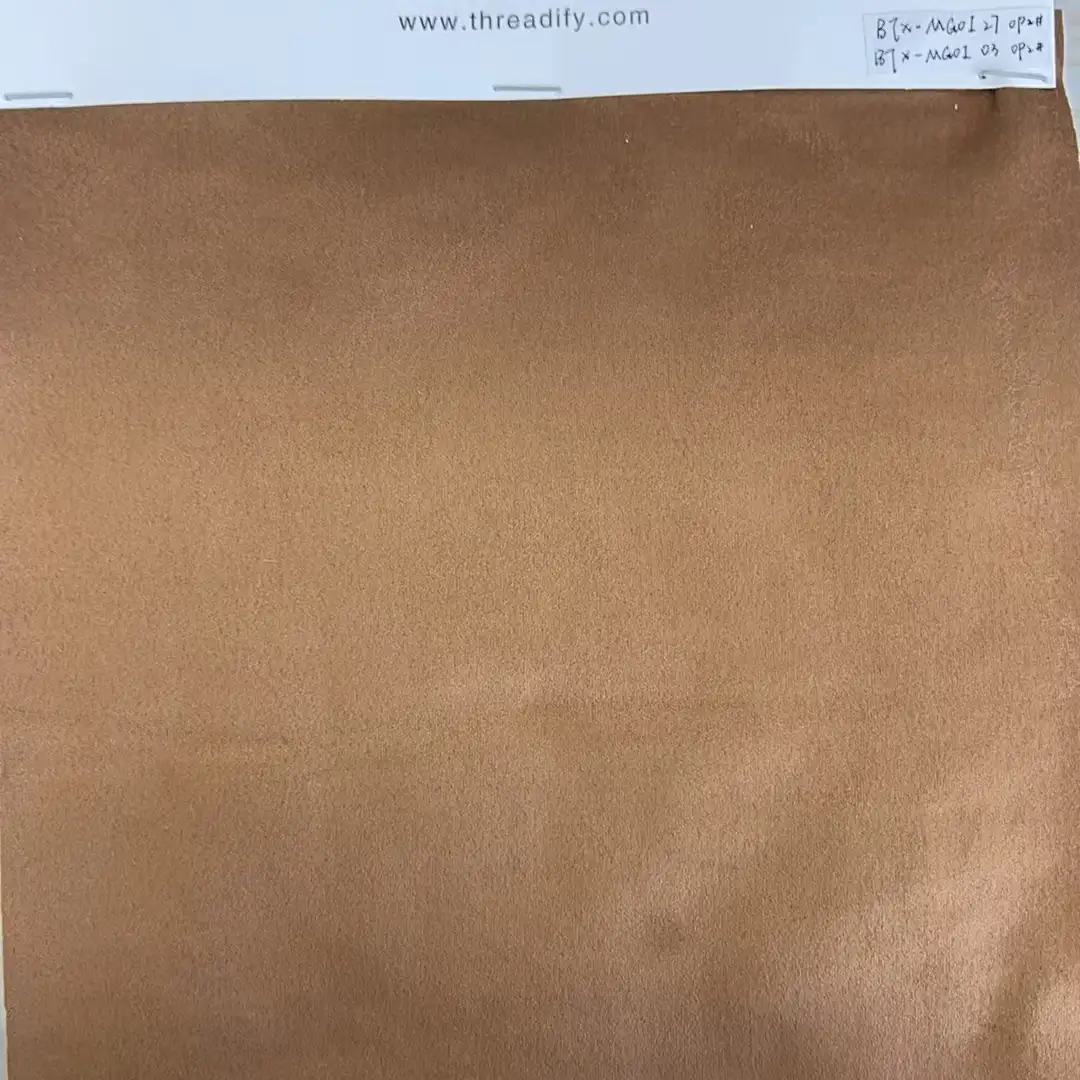 China Fabric  Warp Suede Knit Fabric Brown and white color buy in China wholesaler bulk order at wholesale price free worldwide shipping Alibaba