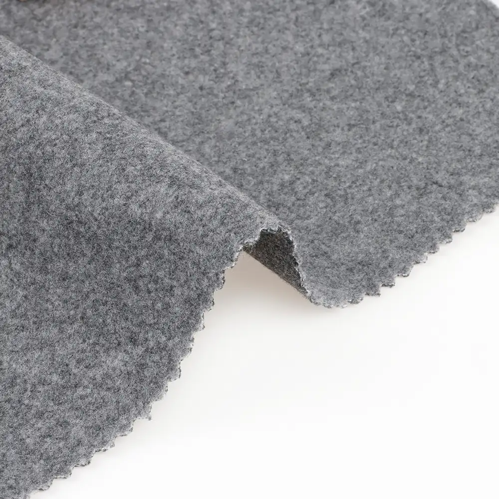 China Fabric for Hoodie,Blazer,Skirt Knit Woolen Fabric Woolen Polyester Grey color buy from China wholesaler bulk order at wholesale price free worldwide shipping Alibaba